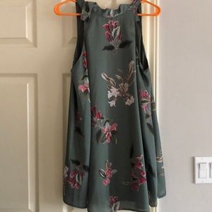 Floral backless dress